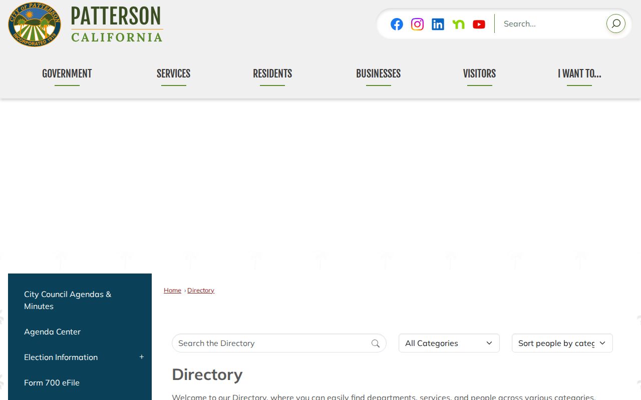 Patterson people directories city staff search