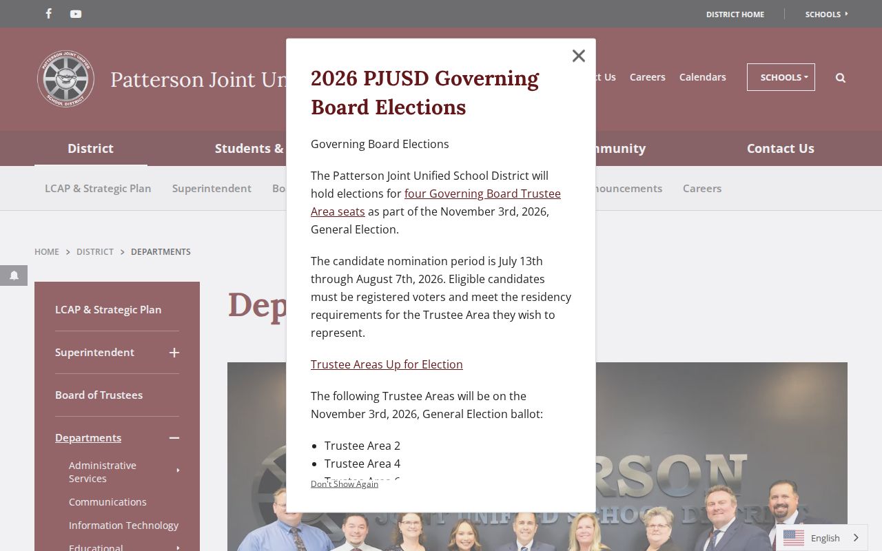 Patterson people directories for school departments